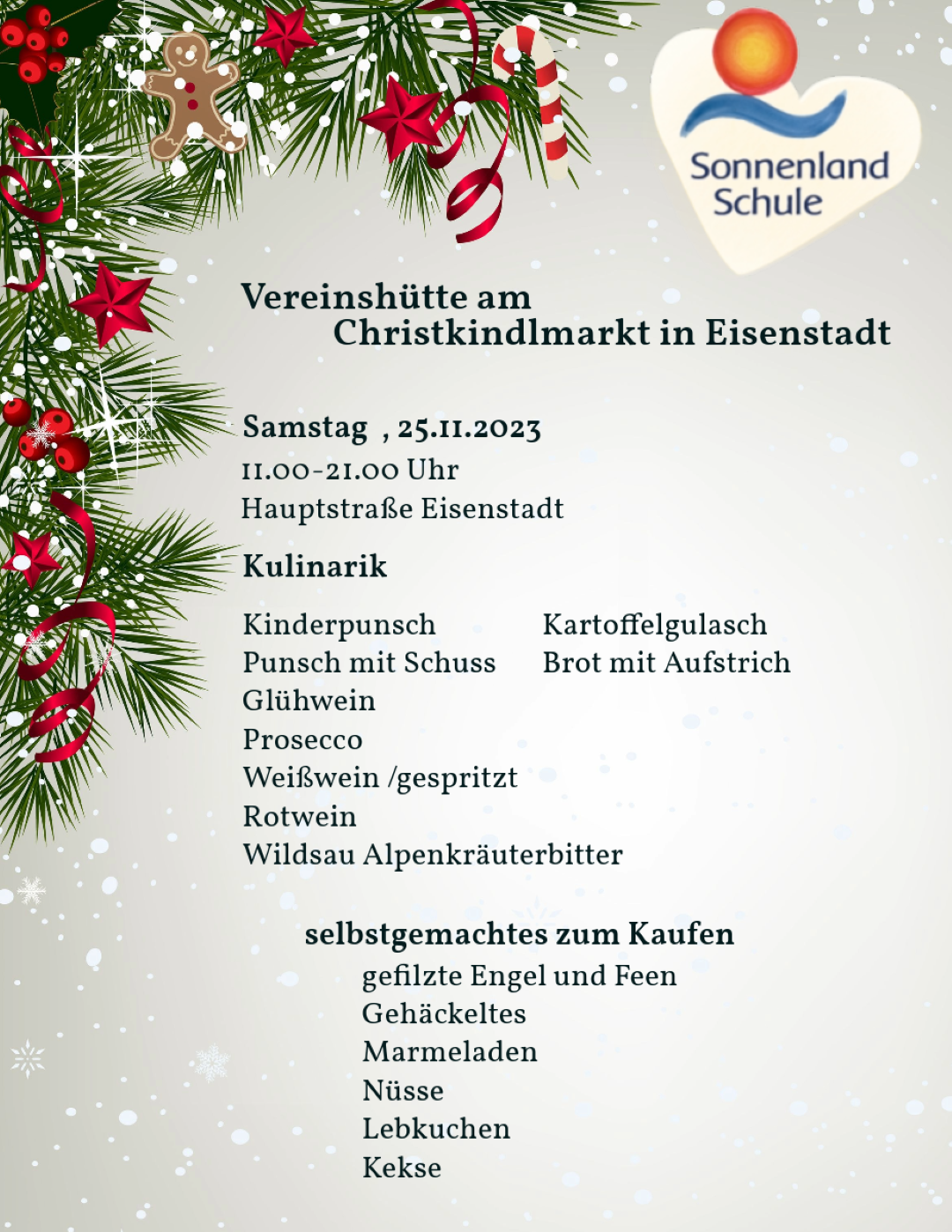 Karitative Punschhütte am Christkindlmarkt